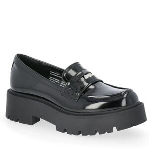 Steve Madden Glossy Black Chunky Loafers
